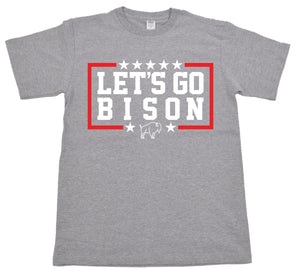 Let's Go Bison Grey T-Shirt